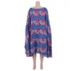 Ethnic Clothing In Stock Women African Dress Casual Summer Print Cotton Elegant Robe Africaine Plus Size XH153