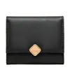Wallets Fashion Simple Three Fold Short Wallet For Womens Soft PU Leather Small Fresh Coin Purse Card Holder Ladies Clutch Female