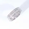 Hotsale joyería de diseño de moda 925 Plata VVS Moissanite anillo helado anillo cubano para hombres de Hip Hop