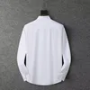 قمصان رجالية فاخرة بتصميم عصري لعام 2023 بأكمام طويلة ماركة غير رسمية للربيع قميص ضيق مقاس آسيوي M-3XL # 026
