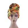 Beanies Beanie/Skull Caps Women African Pattern Knot Hoofdwrap Pre-Tied Knoopte Turban Bonnet Satin Lined Beanie Headscarf Cap Headwar Hair