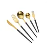 Geschirr Sets 5 teile/satz Haushalt Besteck Set Restaurant Steak Messer Gabel Löffel Geschirr