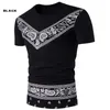 Ethnic Clothing Summer African Men T-Shirt Dashiki Fashion Print Short Sleeves Round Crew Neck Casual Hip Hop Tee For 3 Colors XXLEthnic