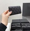 CC Bag Coin Purses 5A high-end moda feminina designer carteira bolsa preta pele de ovelha caviar couro bolsas de luxo o porta-cartões carteira bolso insi