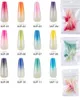 Falska naglar 24 st/låda Gradient Fake Nail Jelly Ballet Coffin Piece Set Artificial Finger Ballerina Löstagbar manikyr