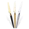 Set di stoviglie Coltello forchetta cucchiaio posate in oro nero vintage Set da tavola in acciaio inossidabile 304 Stoviglie per ristorante El