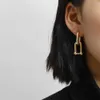 Charme Flashbuy épais lien U forme géométrique en laiton couleur or boucles d'oreilles pour femmes épissure boucles d'oreilles élégantes bijoux de célébrité G230225