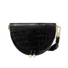 Evening Bags Fashion Crossbody For Women Semi-Circle Pu Leather Wide Shoulder Strap Shell Luxury Handbags Messenger BagEvening
