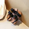 Sandals Girl Sandals Summer Suede Ruffles Children Sliders Three Colors Lovely 2135 Fashion Allmatch Kids Flats Shoes Toddler Z0225