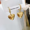 Charm Dieyuro 316L roestvrij staal 2021 Gold Love Heart Hoop oorbellen Zoete hangers Accessoires Mode Metal Gift voor vriendin G230225