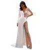 Elegante Langarm muslimische Jumpsuit Abendkleider 2023 Appliked Robe de Soiree Islamic Dubai Hijab formelle Event -Kleider Prom Party Kleid Vestido de Novia