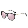 Sunglasses New Retro Classic Round Polarized Sunglasses Fashion Men Women Dazzle Pink Luxury Vintage Black frame Mirrors Sun Glasses UV400 G230225