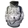 Sudaderas para hombres sudaderas sudaderas chaqueta suéter con capucha para hombres y mujeres con capucha con impresión 3D feroce Wolf Head Fashion's Fashion's Hip Hop Casual 230225