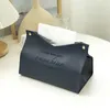 Fashion Leather Tissue Box Car Tissues Boxes Home Living Room Kitchen Dining Desktop Table Decoration Napkins Storage Case