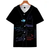 Camisetas de camisetas masculinas graffiti 3D de camiseta de beisebol masculino/mulher roupas de rua moda moda de verão camiseta de manga curta