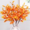 Flores decorativas simuladas folhas de carvalho simulado Multi-Color Maple Wedding Home Decoration Flower Flower e Projeto de Jardim Combinando Material