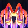 Stage Wear Club Bar Dancer Costume Manlig fluorescerande Orange Suit Pole Dance Clothes Party Rave Outfit Nightclub Dancewear VDB4031