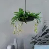 Suspension Lampes Plante Lustre Spécial Jardin Balcon Simple Idyllique Verdure En Pot Personnalisé Créatif Nordique