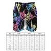 Men's Shorts Colorful Skulls Board Abstract Skull Print Funny Short Pants Male Design Large Size Swimming Trunks Birthday Gift Bert22