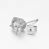 Stud OEVAS 100% argento sterling 925 reale 2 carati 8mm quattro artigli orecchini con perno per le donne scintillanti gioielli da sposa 230225