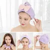 Towel Cute Bowknot Women Bathroom Super Absorbent Quick-drying Bath Hair Dry Cap Salon Adults Head 33x48cm