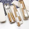 Dinnerware Sets Portable Cutlery Set Travel Stainless Steel Box Bento Kids Pick Lunch Accessories Jogo De Talheres Spoon And Fork 22