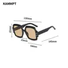 Occhiali da sole KAMMPT Vintage Square Oversize Occhiali da sole Donna Uomo 2022 Trendy Luxury Brand Design Shades Eyewear Retro Popular Ins Occhiali da sole G230225