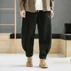 Men's Pants 2022 Winter Men's Casual Embroidered Plush Pants Thickened Sweatpants Fashion Drawstring Warm Brand Wool Pants Z0225