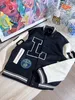 Falection 23ss Big L Baseball Jacket Varsity 코트 떼는 패치 자수 정품 가죽 슬리브 최고 패션 힙합 Roddy Rich