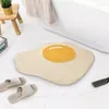 Bath Mats Poached Egg ShapeAnti-slip Floor Mat Creative Doormat Soft Comfortable Absorbent Living Room Entrance Bathroom