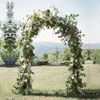 Couronnes de fleurs décoratives blanc arc rond étagère fête événement accessoires de mariage support en fer scène toile de fond cadre artificiel