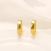 أقراط التدوير الثريا الإيطالية الصلبة 14K الذهب الأصفر المملوءة Hoop 1/2 "13 مم أنابيب مربع kirs22