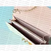 Croisette Brieftasche mit Kette für kleine Lederwaren -Ketten -Brieftaschen von Frauen mit einer Schachtel 257o verkauft