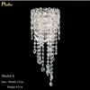 Vägglampor phube -belysning LED K9 Crystal Lamp Light Modern Sconce Silver