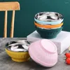 Ciotole per bambini coreani Anti-scottatura Ramen Tagliatelle Stoviglie Home Ciotola per zuppa Contenitore per insalata in acciaio inossidabile Utensili da cucina