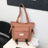 Kvällspåsar nylon handväska för kvinnor casual axel koreansk tonåring skolväska bärbar shoppare tote stor kapacitet canvas student bok