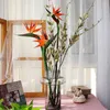 Dekorative Blumen Künstliche echte Touch Blume Paradiesvogel Strelitzia Boden Fake 80CM Zimmer Hochzeit Party Dekor