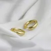 Matte gold plain ring earrings for women in 2023, new small design, circular earrings, light luxury, high-grade pure silver needle