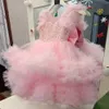 Flower Girl Dresses For Wedding Party Ball Gowns Floor Length Tulle First Communion Dress225U