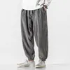 Herenbroeken Chinese stijl Spring corduroy baggy broek Japanse streetwear mode harembroek hiphop joggers plus size heren kleding z0225