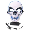 Halloween gloeiende schedelmasker LED Licht masker Prop Party Ghost Holiday Gift