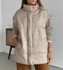 Giacche da donna Modelutti Autunno Inverno Moda Stand Collo Cintura Gilet in vita Donna Mantieni caldo Solido Selvaggio Semplice Top casual Donna 230225