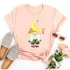 女性のTシャツgnome衣類女性アロハグラフィックティーハラジュク面白いノームビーチスタイルの美的服のためのヴィンテージトップxl