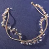 Kopfschmuck, handgefertigt, goldfarben, silberfarben, Perle, Kristall, Strass, Haarranken, Party, Hochzeit, Braut, Frauen, Stirnbänder, Haarband, Schmuck, Geschenk