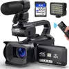 デジタルカメラKomery Camcorder 4K Ultra HD Camera Camcorders 64MPストリーミング40 "タッチスクリーンビデオ230225