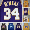 Retro Shaquille Oneal Jersey Shaq 34 Amarelo Blue Blue Masseys Classics 1999-200 2003-04 2000-01