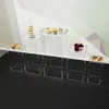 decoration 5pcs/set Custom Wedding Cake Floor Pedestal Acrylic Plinth Square Clear Acrylic Plinth Display Stand make627