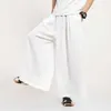 Pantaloni da uomo Giappone Uomo Street Fashion Casual Gonna dritta Pantalone Moda maschile Hip Hop Pantaloni Harem larghi Kimono Pantaloni di cotone Abiti asiatici Z0225