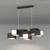 Chandeliers Modern Square LED Chandelier White/Black Hanging Lamp Indoor Lighting For Living Room Dinning