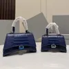 Tasarımcı Kum Saati Çantaları Omuz Çanta Kadın Taşınabilir Elde Taşınabilir Cüzdan Deri Timsah Desen Crossbody Bag